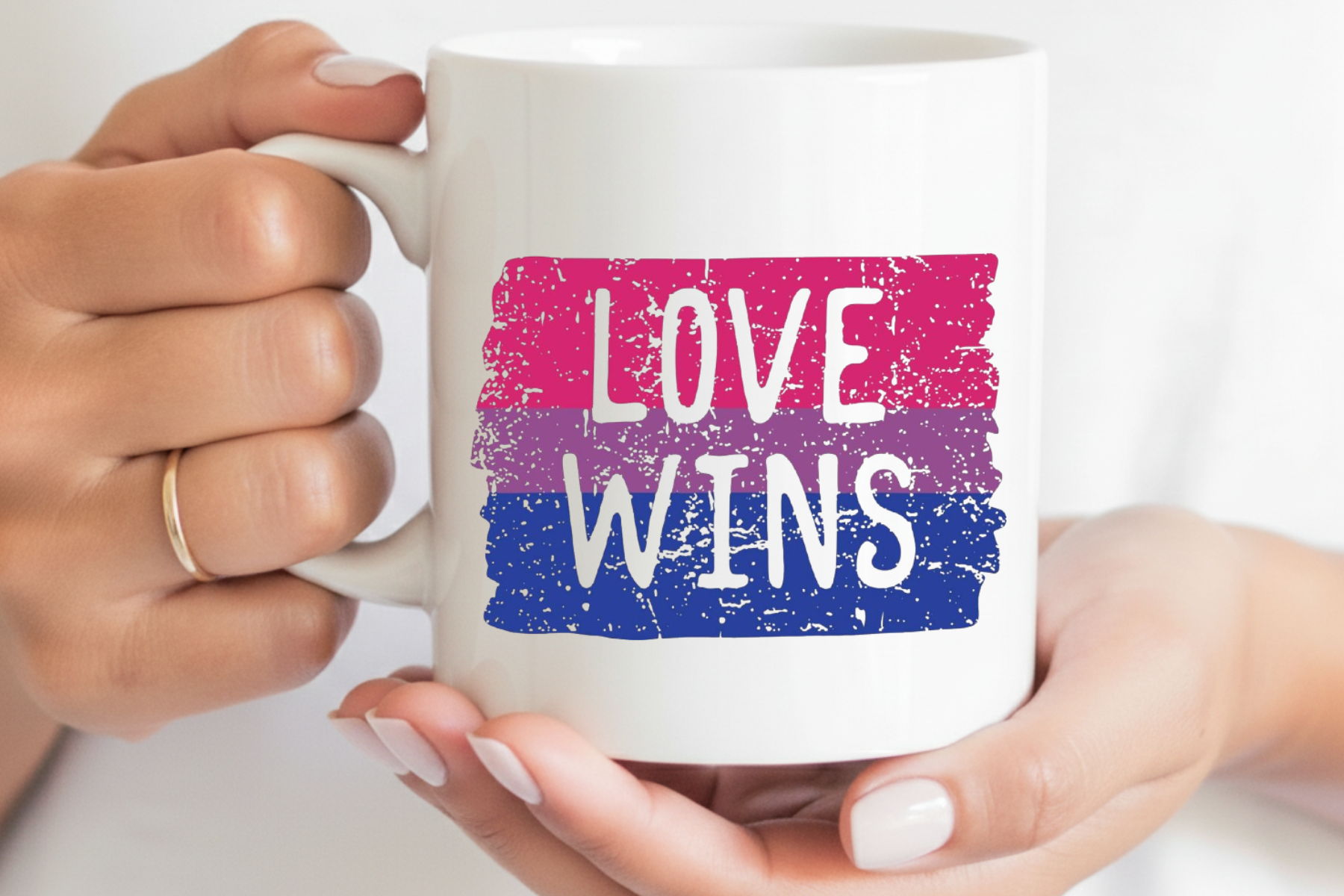 ceramic mug - love wins